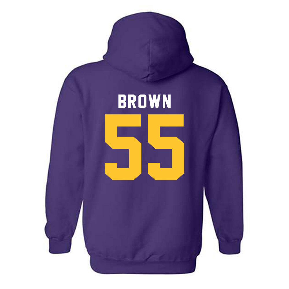 LSU - NCAA Football : Lamar Brown - Classic Shersey Hooded Sweatshirt-1