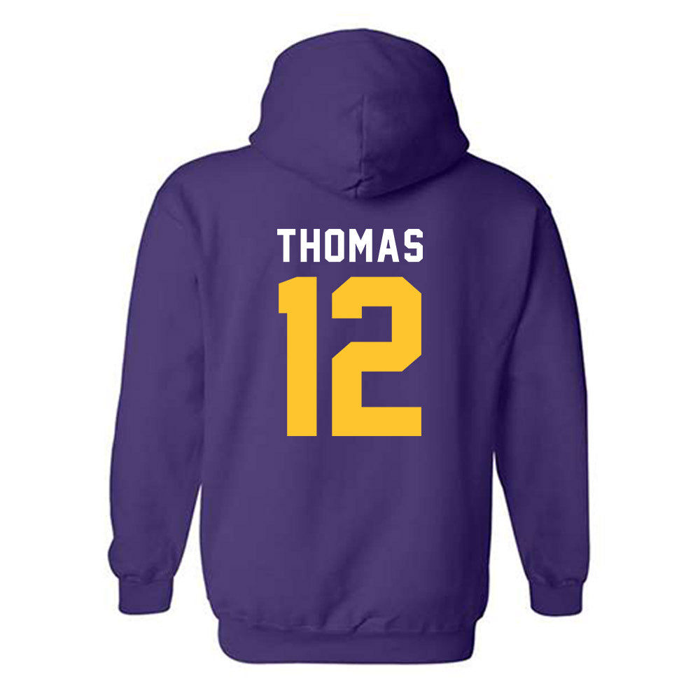LSU - NCAA Football : Malachi Thomas - Classic Shersey Hooded Sweatshirt-1