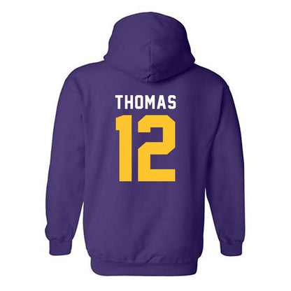 LSU - NCAA Football : Malachi Thomas - Classic Shersey Hooded Sweatshirt-1