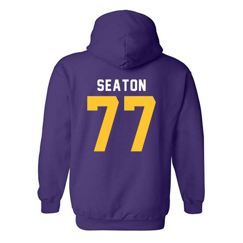 LSU - NCAA Football : Jordan Seaton - Classic Shersey Hooded Sweatshirt-1