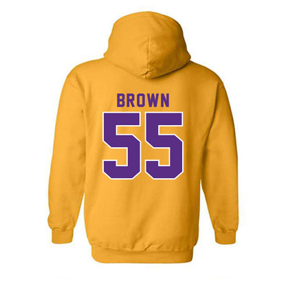 LSU - NCAA Football : Lamar Brown - Classic Shersey Hooded Sweatshirt-1