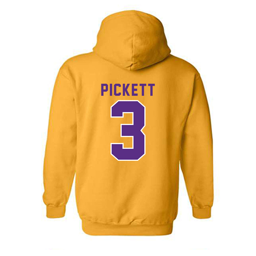 LSU - NCAA Football : DJ Pickett - Classic Shersey Hooded Sweatshirt-1