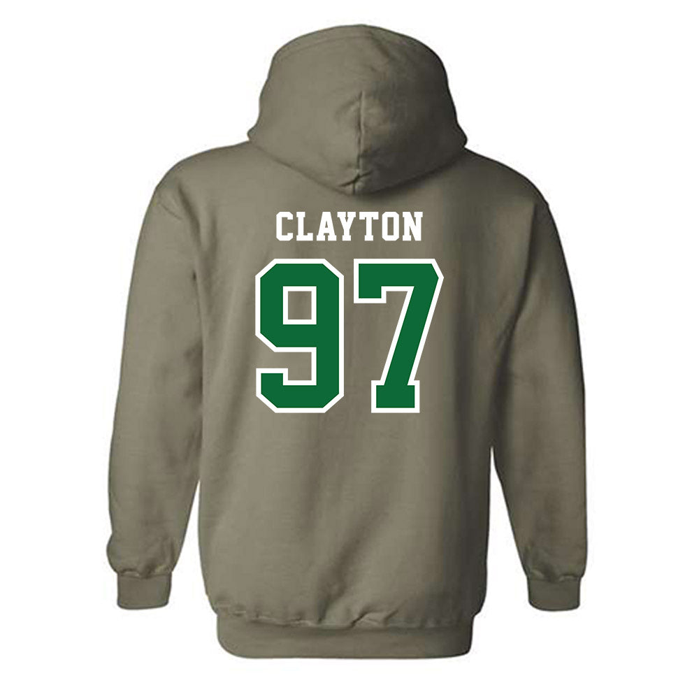 EMich - NCAA Football : Deterrius Clayton - Classic Shersey Hooded Sweatshirt-1