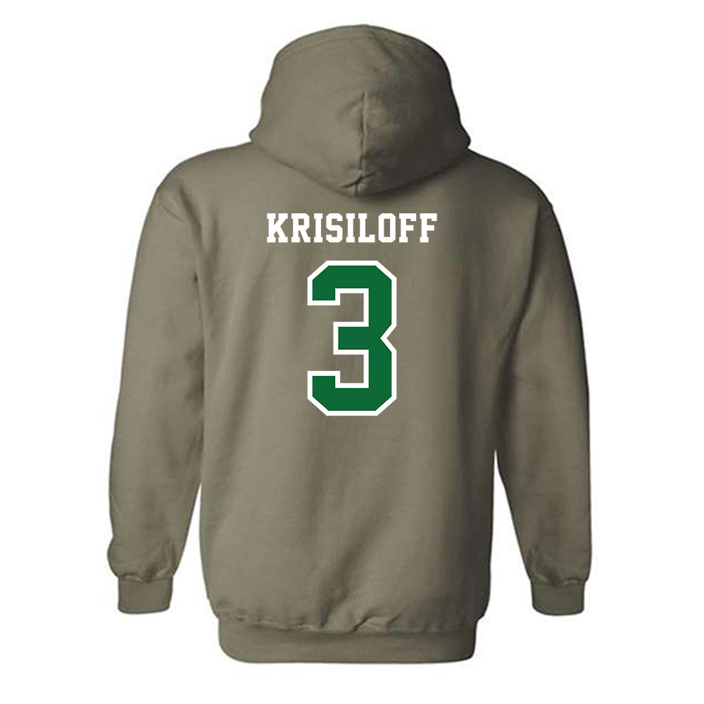 EMich - NCAA Football : Van Krisiloff - Classic Shersey Hooded Sweatshirt-1