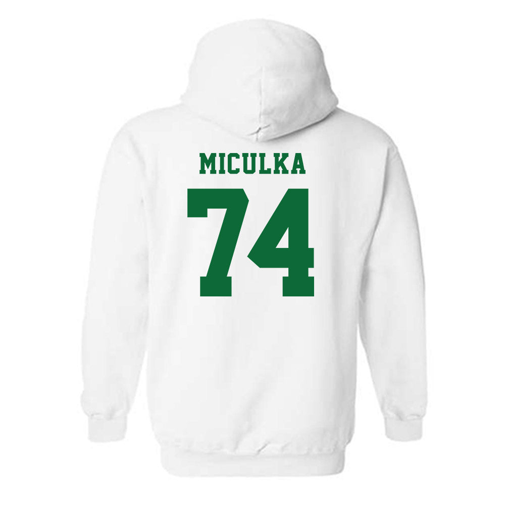 EMich - NCAA Football : Carter Miculka - Classic Shersey Hooded Sweatshirt-1