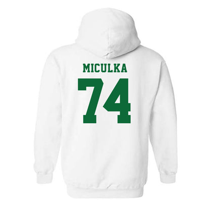 EMich - NCAA Football : Carter Miculka - Classic Shersey Hooded Sweatshirt-1