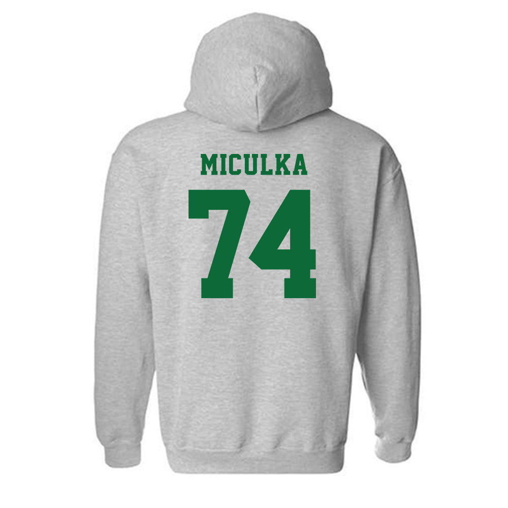 EMich - NCAA Football : Carter Miculka - Classic Shersey Hooded Sweatshirt-1