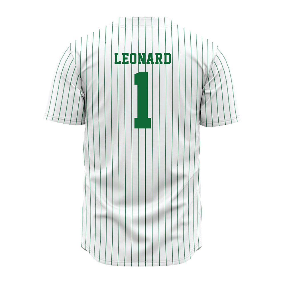 EMich - NCAA Baseball : Jake Leonard - White Jersey-1