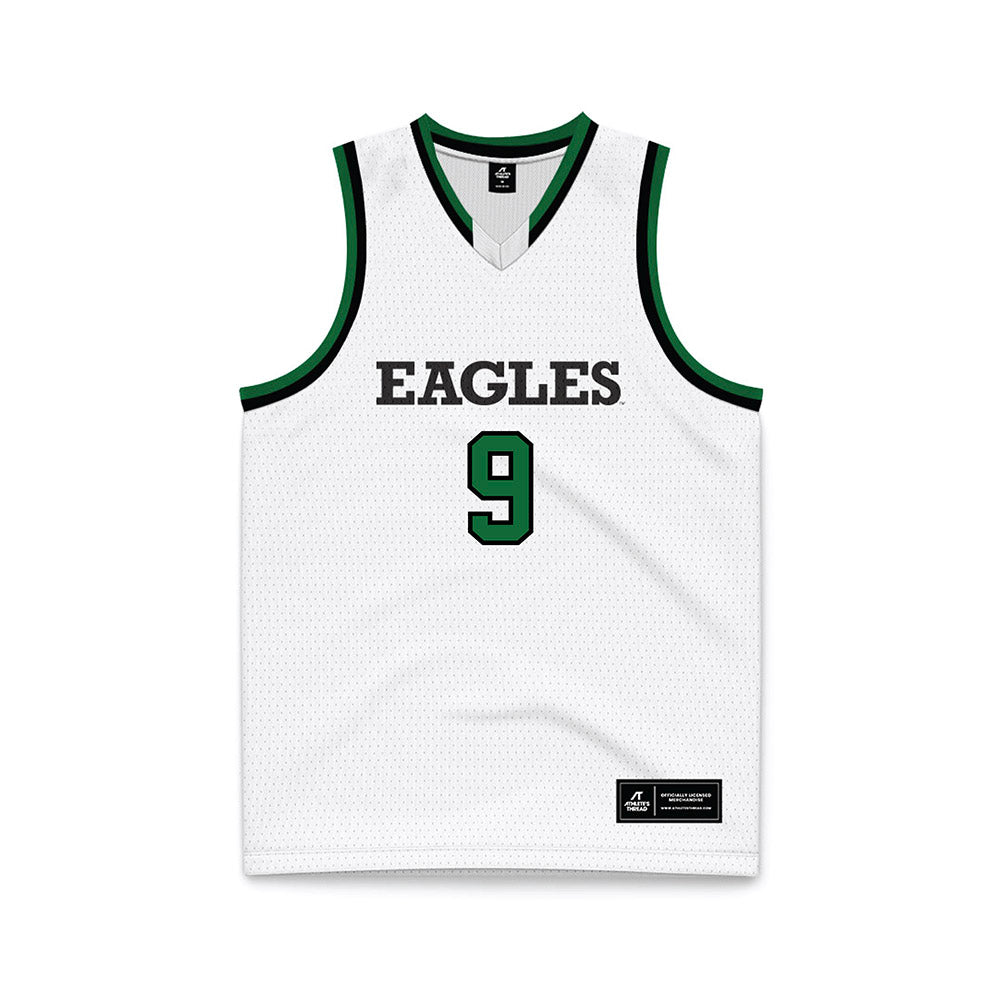 EMich - NCAA Men's Basketball : Addison Patterson - White Basketball Jersey-0