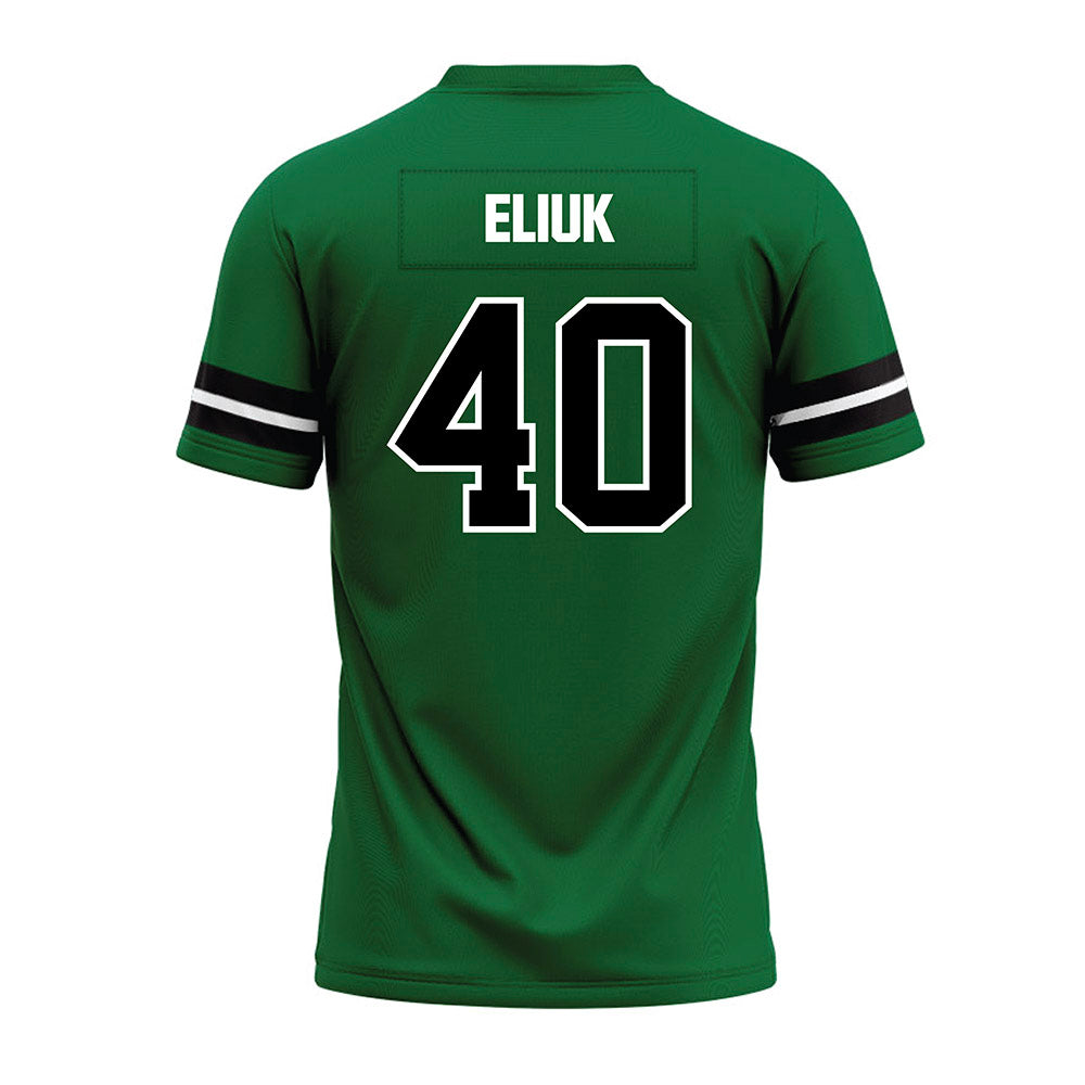 EMich - NCAA Football : Bryce Eliuk - Green Premium Football Jersey-1