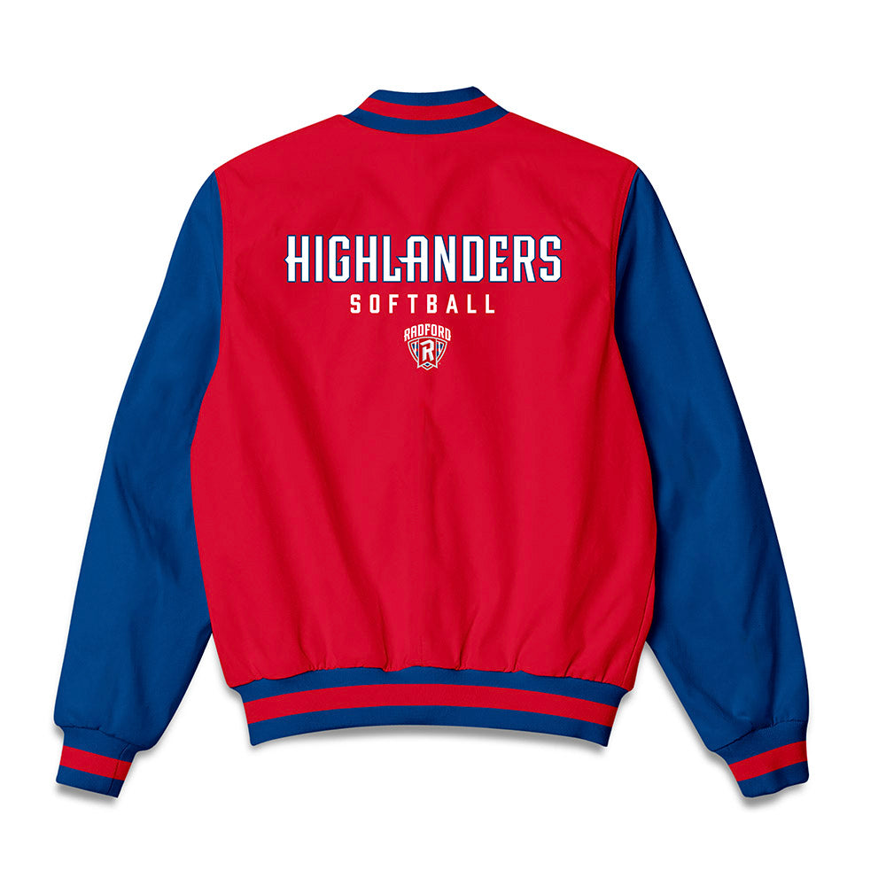 Radford - NCAA Softball : Emily Smith - Bomber Jacket-1