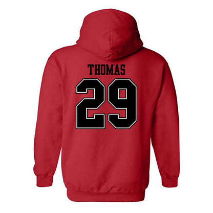 Valdosta State - NCAA Football : RoyMarr Thomas - Classic Shersey Hooded Sweatshirt-1