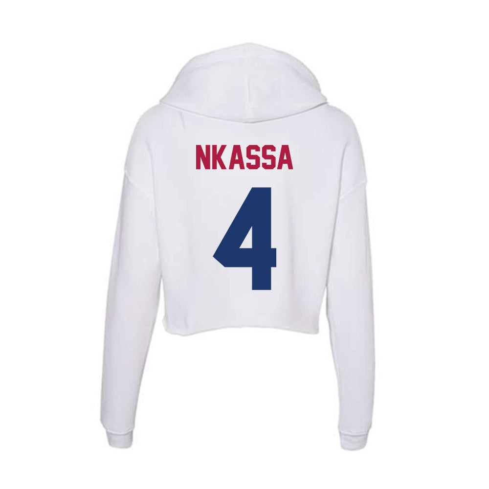 Detroit Mercy - NCAA Men's Soccer : Tom Nkassa - Women's Crop Fleece Hooded Sweatshirt-1
