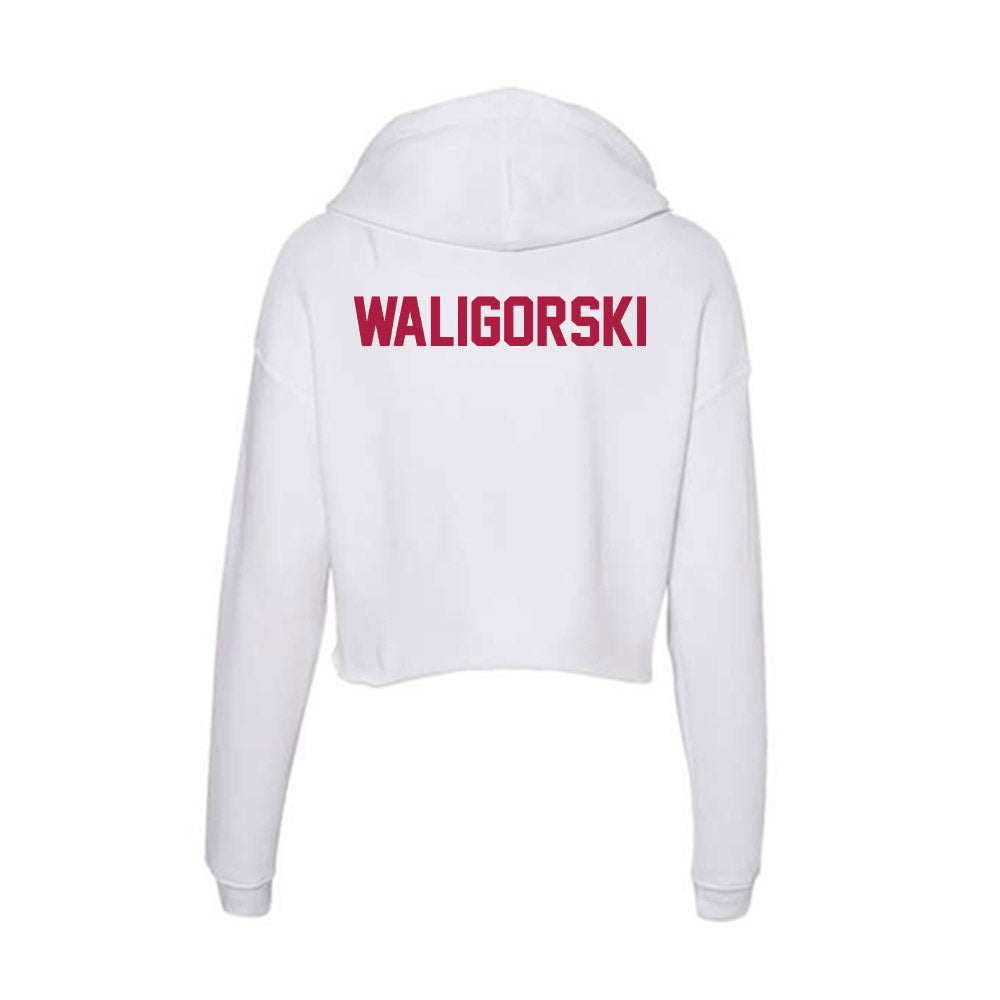 Detroit Mercy - NCAA Women's Track & Field : Kendal Waligorski - Women's Crop Fleece Hoodie-1