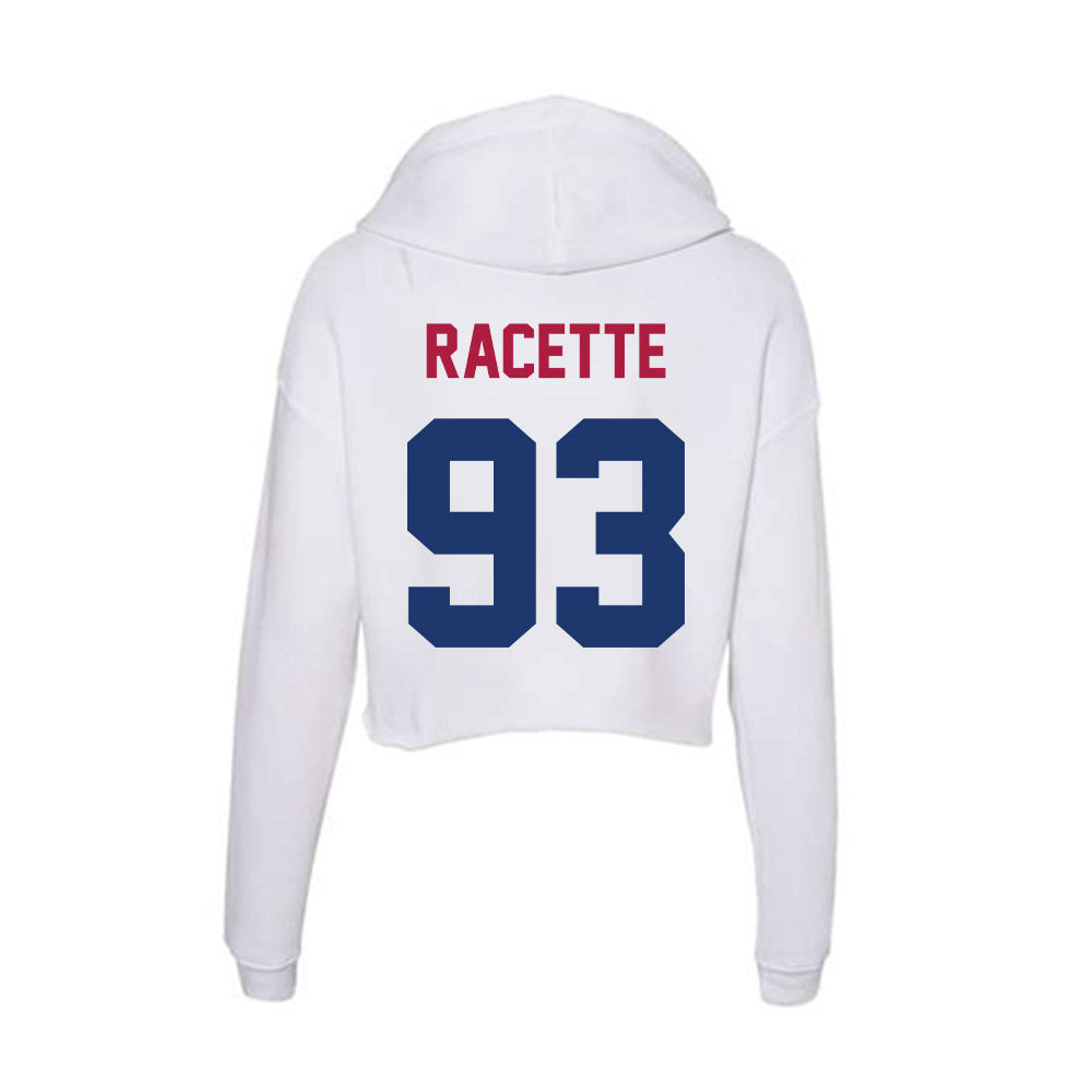Detroit Mercy - NCAA Men's Lacrosse : Whales Racette - Women's Crop Fleece Hoodie-1
