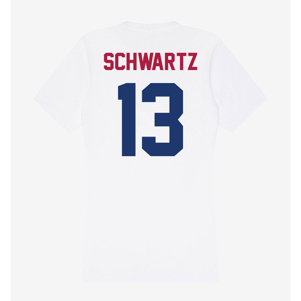 Detroit Mercy - NCAA Women's Basketball : Brendha Schwartz - Women's V-Neck T-Shirt-1