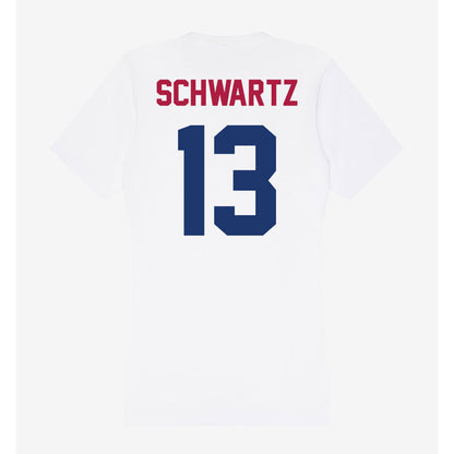 Detroit Mercy - NCAA Women's Basketball : Brendha Schwartz - Women's V-Neck T-Shirt-1