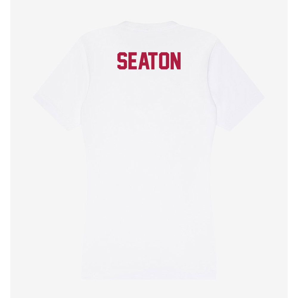 Detroit Mercy - NCAA Women's Track & Field : Mia Seaton - Women's V-Neck T-Shirt-1