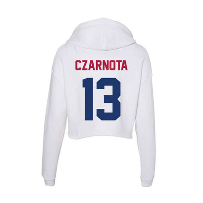 Detroit Mercy - NCAA Men's Lacrosse : Jacob Czarnota - Women's Crop Fleece Hoodie-1
