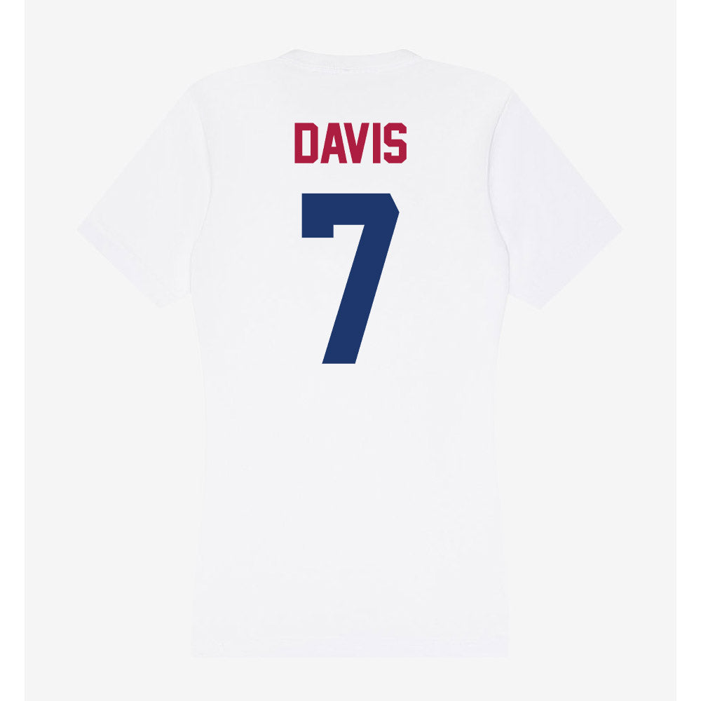Detroit Mercy - NCAA Men's Lacrosse : Tristen Davis - Women's V-Neck T-Shirt-1