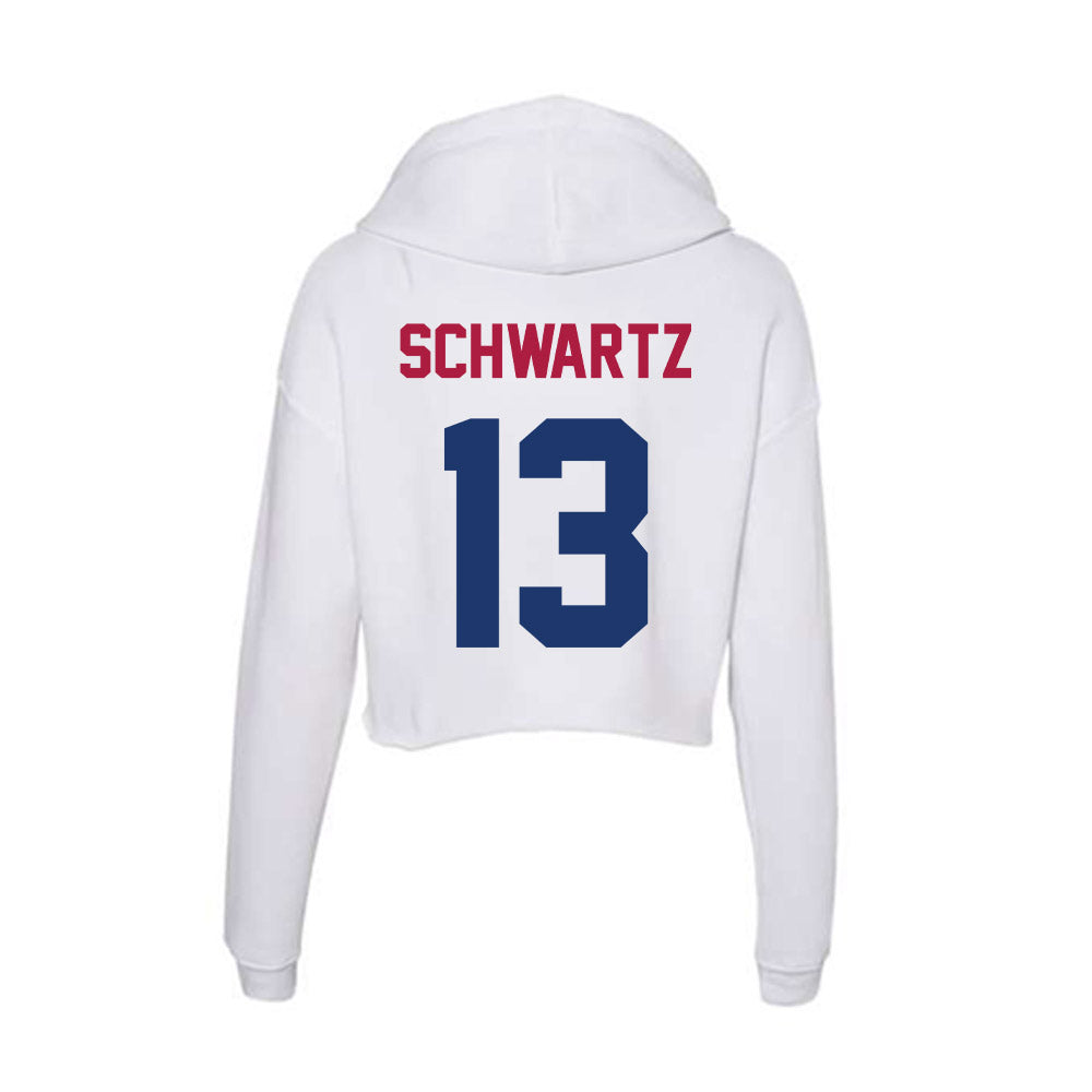 Detroit Mercy - NCAA Women's Basketball : Brendha Schwartz - Women's Crop Fleece Hoodie-1