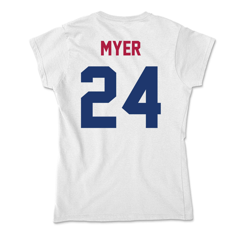 Detroit Mercy - NCAA Softball : Aubrey Myer - Soft Style Women’s T-Shirt-1