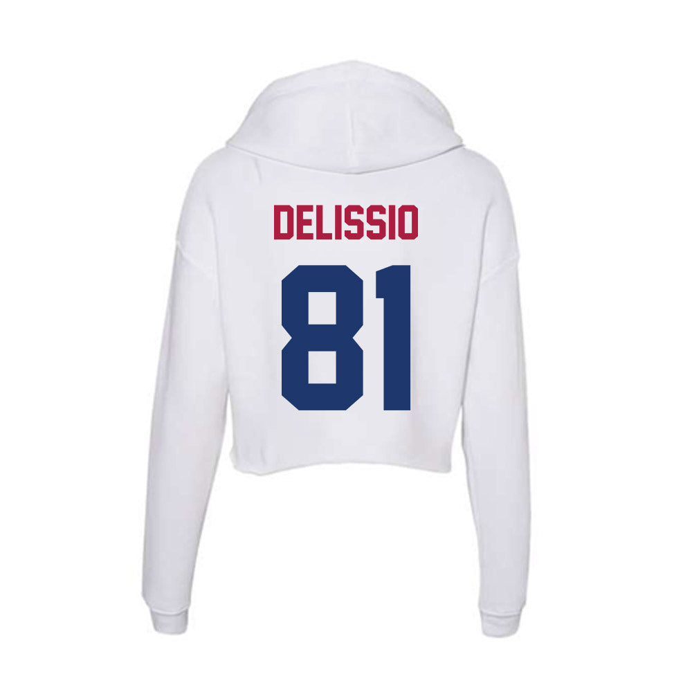 Detroit Mercy - NCAA Men's Lacrosse : Gio Delissio - Women's Crop Fleece Hoodie-1