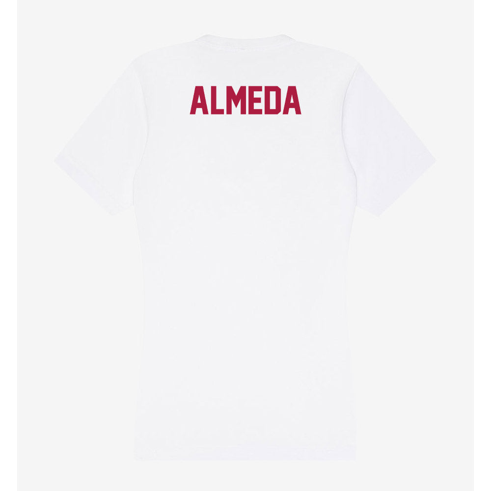 Detroit Mercy - NCAA Men's Track & Field : John Almeda - Women's V-Neck T-Shirt-1