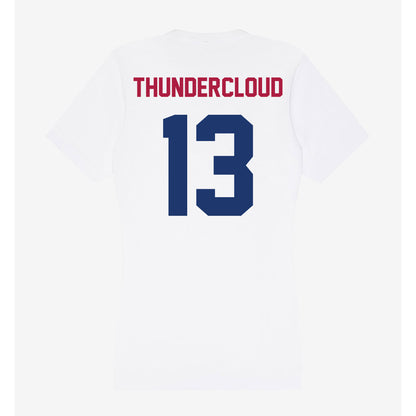 Detroit Mercy - NCAA Men's Lacrosse : Marcus Thundercloud - Women's V-Neck T-Shirt-1
