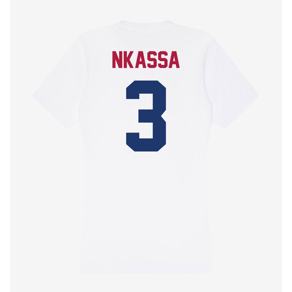 Detroit Mercy - NCAA Men's Soccer : Tom Nkassa - Women's V-Neck T-Shirt-1