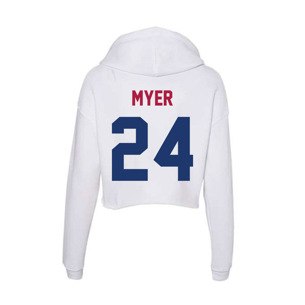 Detroit Mercy - NCAA Softball : Aubrey Myer - Women's Crop Fleece Hoodie-1