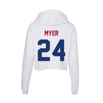 Detroit Mercy - NCAA Softball : Aubrey Myer - Women's Crop Fleece Hoodie-1