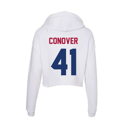 Detroit Mercy - NCAA Men's Lacrosse : Ethan Conover - Women's Crop Fleece Hoodie-1