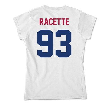 Detroit Mercy - NCAA Men's Lacrosse : Whales Racette - Soft Style Women’s T-Shirt-1