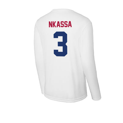 Detroit Mercy - NCAA Men's Soccer : Tom Nkassa - Activewear Long Sleeve T-Shirt-3