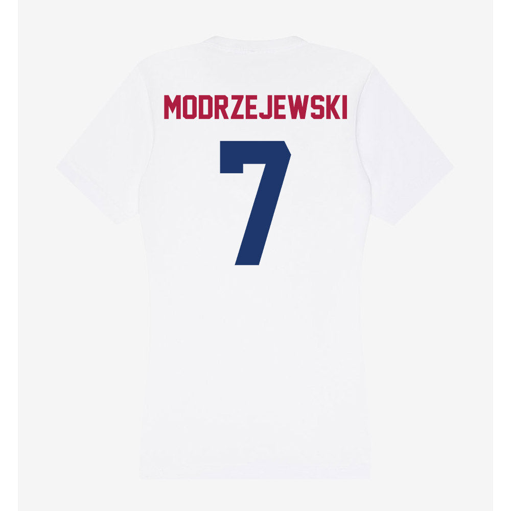 Detroit Mercy - NCAA Softball : Katie Modrzejewski - Women's V-Neck T-Shirt-1