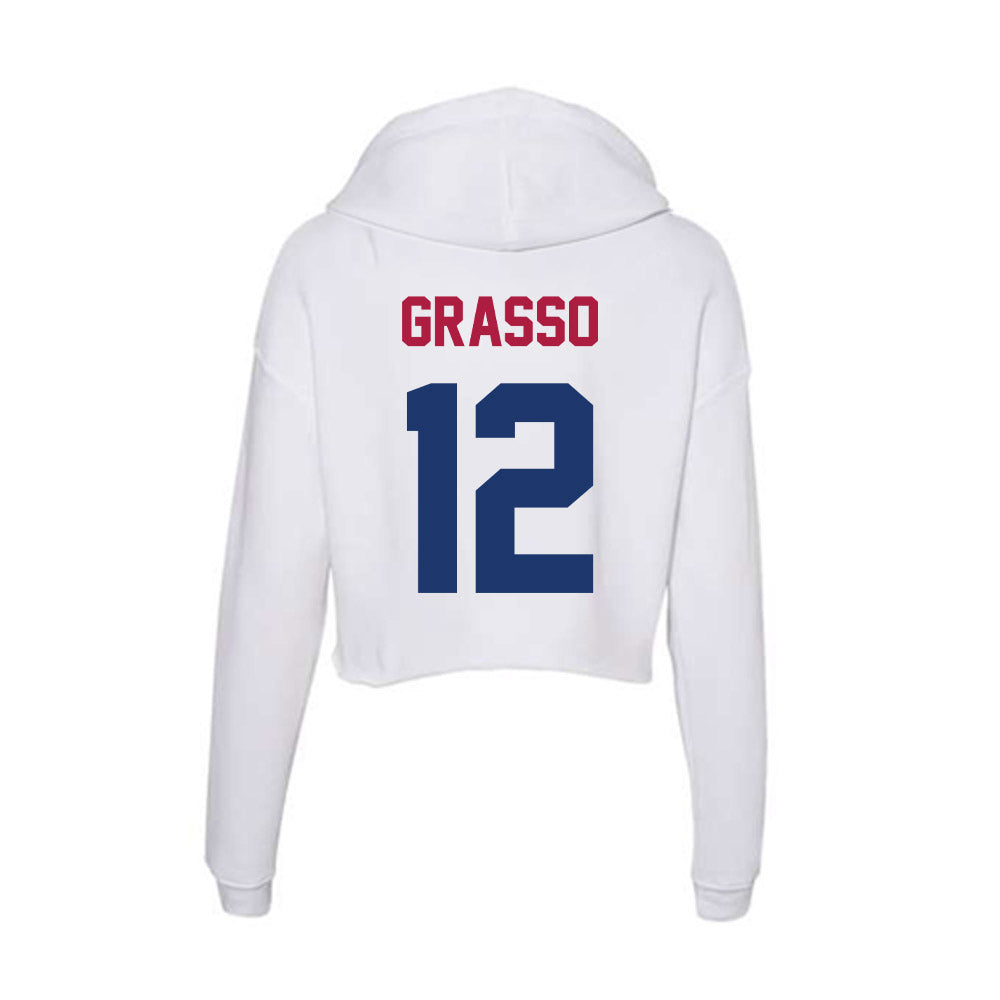 Detroit Mercy - NCAA Men's Lacrosse : Luke Grasso - Women's Crop Fleece Hoodie-1