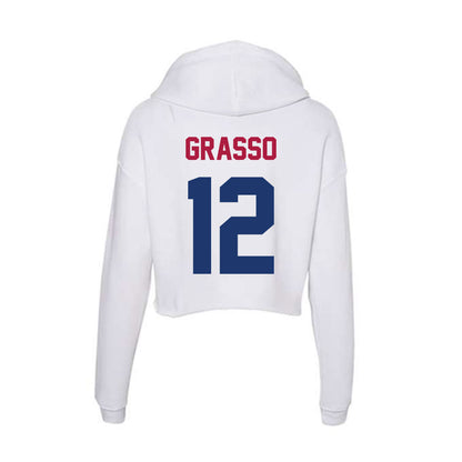 Detroit Mercy - NCAA Men's Lacrosse : Luke Grasso - Women's Crop Fleece Hoodie-1