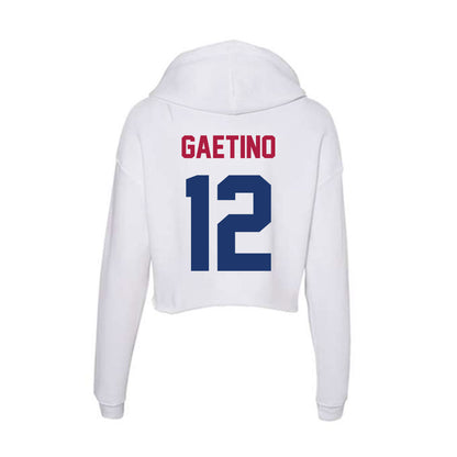 Detroit Mercy - NCAA Men's Soccer : Hayden Gaetino - Women's Crop Fleece Hoodie-1