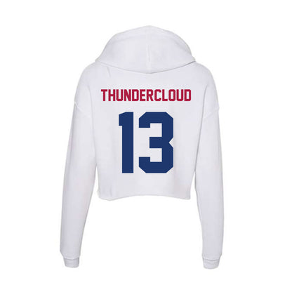 Detroit Mercy - NCAA Men's Lacrosse : Marcus Thundercloud - Women's Crop Fleece Hoodie-1