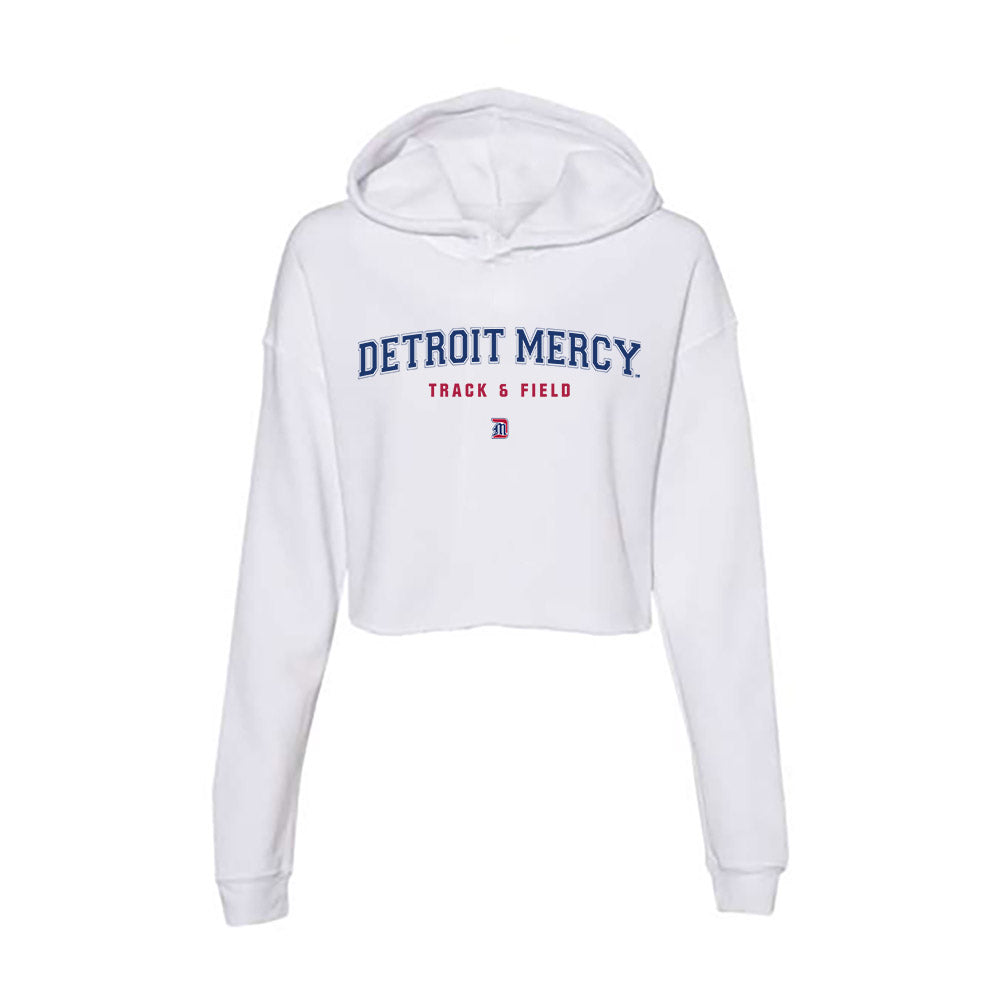 Detroit Mercy - NCAA Men's Track & Field : Avan Hinkle - Women's Crop Fleece Hoodie-0