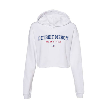 Detroit Mercy - NCAA Men's Track & Field : Avan Hinkle - Women's Crop Fleece Hoodie-0