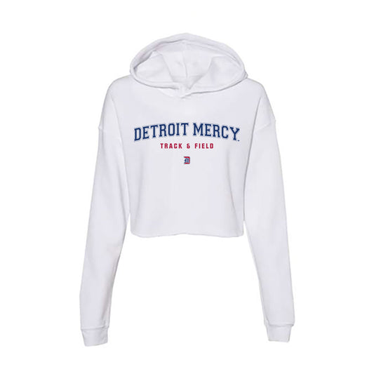 Detroit Mercy - NCAA Men's Track & Field : Avan Hinkle - Women's Crop Fleece Hoodie-0