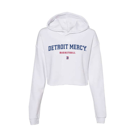 Detroit Mercy - NCAA Women's Basketball : Brendha Schwartz - Women's Crop Fleece Hoodie-0