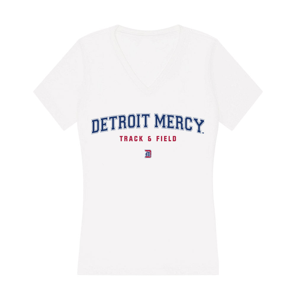 Detroit Mercy - NCAA Men's Track & Field : Joseph DeCasas - Women's V-Neck T-Shirt-0