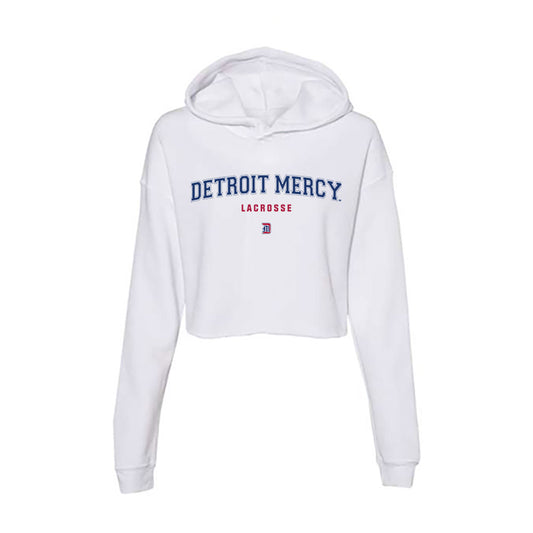Detroit Mercy - NCAA Men's Lacrosse : Whales Racette - Women's Crop Fleece Hoodie-0