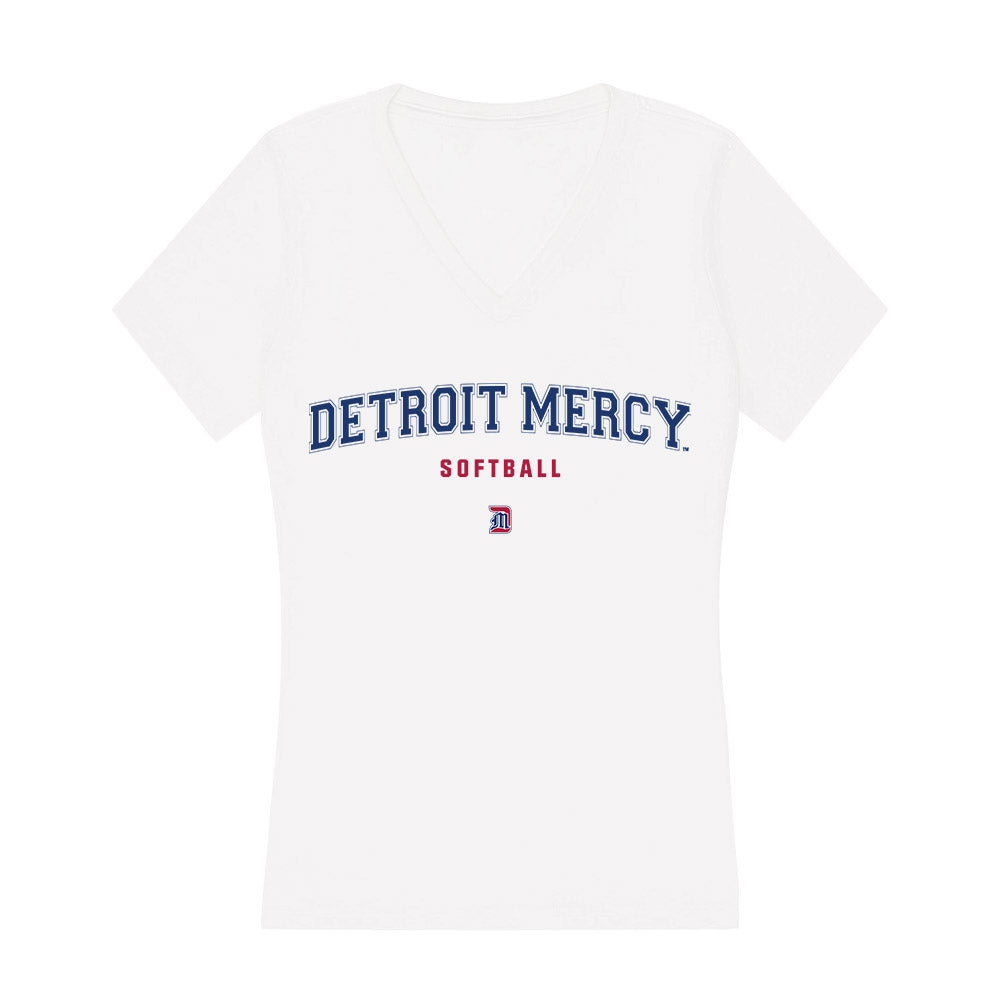 Detroit Mercy - NCAA Softball : Allison Fluker - Women's V-Neck T-Shirt-0