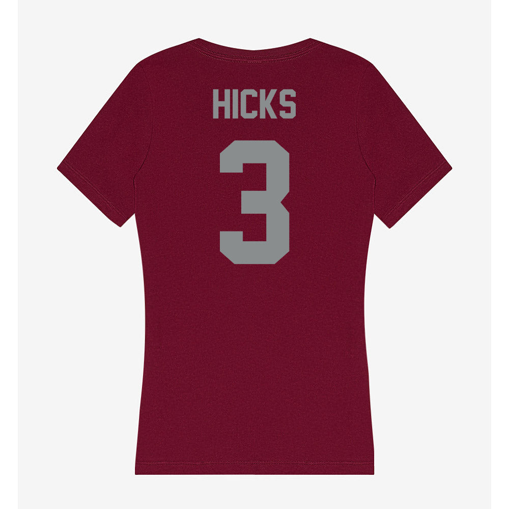 Montana - NCAA Men's Basketball : Brooklyn Hicks - Women's V-Neck T-Shirt-1