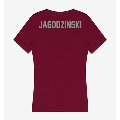 Montana - NCAA Men's Track & Field : Sam Jagodzinski - Women's V-Neck T-Shirt-1
