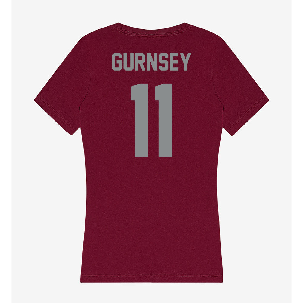 Montana - NCAA Football : Cameron Gurnsey - Women's V-Neck T-Shirt-1